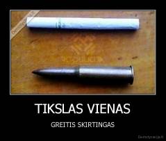 TIKSLAS VIENAS - GREITIS SKIRTINGAS