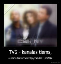 TV6 - kanalas tiems, - kuriems žiūrint televiziją vaizdas - po#@ui