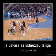 Ta vakara as isdauziau langa  - o ka padarei tu?