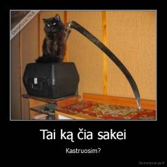 Tai ką čia sakei - Kastruosim?