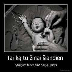 Tai ką tu žinai šiandien  - rytoj jam bus viskas naują, įrašyk