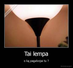 Tai lempa - o ką pagalvojai tu ?