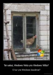 Tai sakai, Vindows Vista yra Vindows Višta? - O kur yra Windows kiaušiniai?