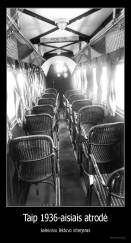 Taip 1936-aisiais atrodė - keleivinio lėktuvo interjeras