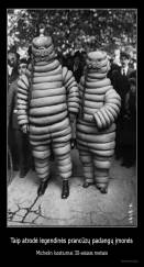 Taip atrodė legendinės prancūzų padangų įmonės - Michelin kostiumai 30-aisiais metais