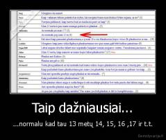 Taip dažniausiai... - ...normalu kad tau 13 metų 14, 15, 16 ,17 ir t.t.