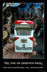 Taip, mes visi padarome klaidų, - tačiau vieni iš jų pasimoko patys, o kitus - pamoko gyvenimas.