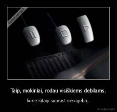 Taip, mokiniai, rodau visiškiems debilams, - kurie kitaip suprast nesugeba..