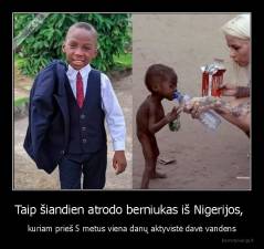 Taip šiandien atrodo berniukas iš Nigerijos,  - kuriam prieš 5 metus viena danų aktyvistė davė vandens