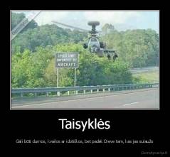 Taisyklės - Gali būti durnos, kvailos ar idotiškos, bet padėk Dieve tam, kas jas sulaužo