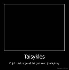 Taisyklės - O juk Lietuvoje už tai gali sėsti į kalėjimą.