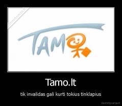 Tamo.lt - tik invalidas gali kurti tokius tinklapius