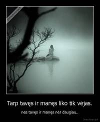 Tarp tavęs ir manęs liko tik vėjas. - nes tavęs ir manęs nėr daugiau..