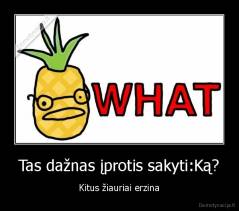 Tas dažnas įprotis sakyti:Ką? - Kitus žiauriai erzina