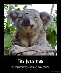 Tas jausmas - Kai esi pasiėmęs išeiginę penktadienį