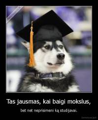 Tas jausmas, kai baigi mokslus, - bet net neprisimeni ką studijavai.