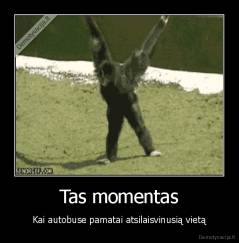 Tas momentas - Kai autobuse pamatai atsilaisvinusią vietą