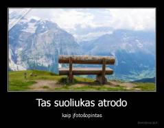 Tas suoliukas atrodo - kaip įfotošopintas