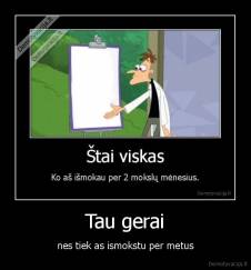 Tau gerai - nes tiek as ismokstu per metus