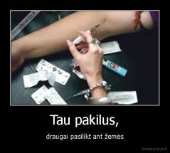 Tau pakilus, - draugai pasilikt ant žemės