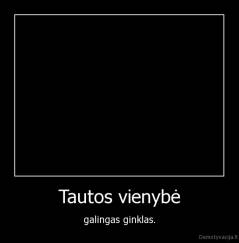 Tautos vienybė - galingas ginklas.