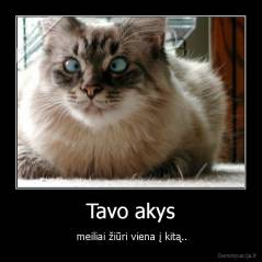 Tavo akys - meiliai žiūri viena į kitą..