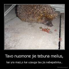 Tavo nuomone jie tebuna meilus, - kai yra mazi,o kai uzauga tau jis nebepatinka..