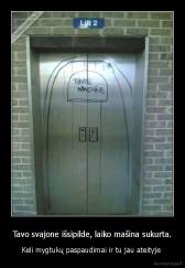 Tavo svajone išsipilde, laiko mašina sukurta. - Keli mygtukų paspaudimai ir tu jau ateityje 