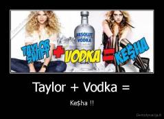 Taylor + Vodka = - Ke$ha !!