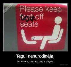 Tegul nenurodinėja, - kur norėsiu, ten savo penį ir laikysiu.