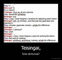 Teisingai, - Koks skirtumas?