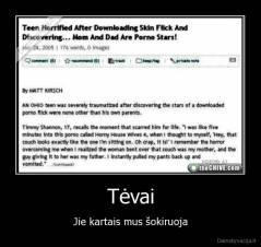 Tėvai - Jie kartais mus šokiruoja