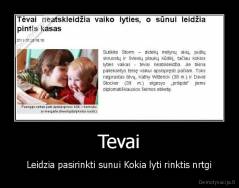 Tevai - Leidzia pasirinkti sunui Kokia lyti rinktis nrtgi