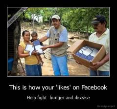 This is how your 'likes' on Facebook - Help fight  hunger and disease