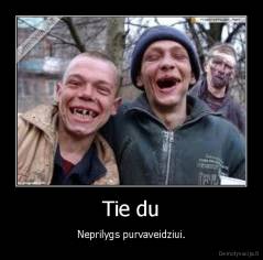 Tie du - Neprilygs purvaveidziui.