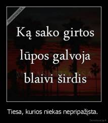 Tiesa, kurios niekas nepripažįsta.  - 