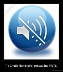 Tik Chuck Norris girdi paspaudus MUTE. - 