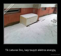 Tik Lietuviai žino, kaip taupyti elektros energiją - 