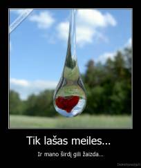 Tik lašas meiles...  - Ir mano širdį gili žaizda...