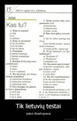 Tik lietuvių testai - patys išradingiausi