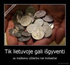 Tik lietuvoje gali išgyventi - su mažesniu uždarbiu nei mokesčiai