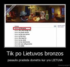 Tik po Lietuvos bronzos - pasaulis pradeda domėtis kur yra LIETUVA