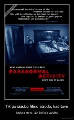 Tik po siaubo filmo atrodo, kad tave - kažkas stebi, kad kažkas vaikšto