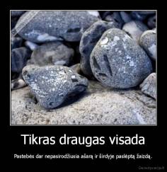 Tikras draugas visada - Pastebės dar nepasirodžiusia ašarą ir širdyje paslėptą žaizdą.