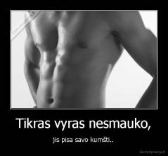 Tikras vyras nesmauko, - jis pisa savo kumšti..