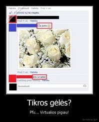 Tikros gėlės? - Pfu... Virtualios pigiau!