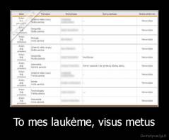 To mes laukėme, visus metus - 