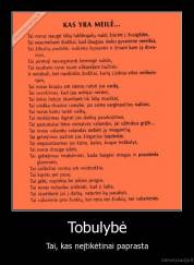 Tobulybė - Tai, kas neįtikėtinai paprasta