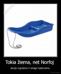 Tokia žiema, net Norfoj  - akcija rogutėms ir sniego kastuvams.