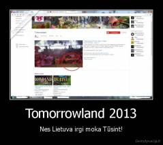 Tomorrowland 2013 - Nes Lietuva irgi moka Tūsint!